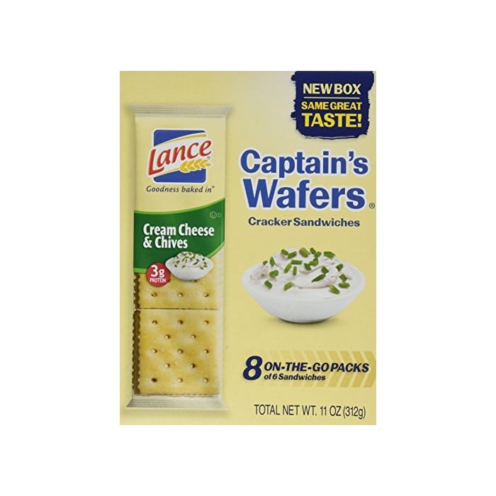 Buy Lance Captain's Wafers Crackers Cream Cheese & Chives 3 Boxes of