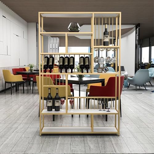 Soporte para botellas de vino Metal Gold 120x30x183cm miniatura 6