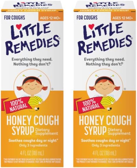 Little Remedies Honey Cough Syrup 4 oz. (Pack of 2)