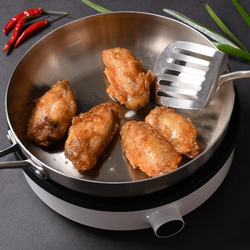 iFCOW Stainless Steel Frying Pan, 12 Inches 3 Layers Fast and Even Heat Cooking Frying Pan Chefs Pans for All Stovetops - Image 3