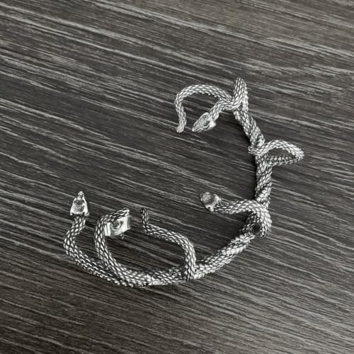 19TH JULY JEWELS 316L Stainless Steel Gothic Multi-Snake Ear Cuff Wrap - Image 4