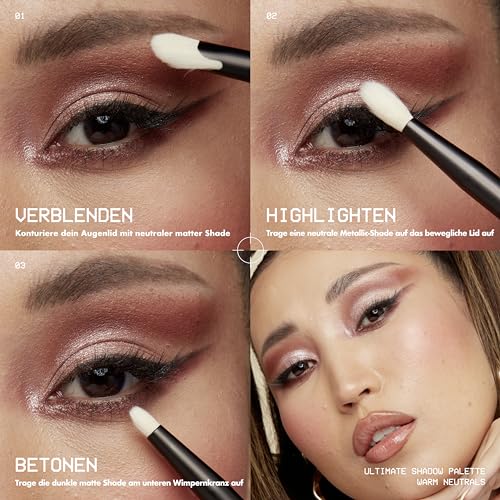 6. Bild von NYX Professional Makeup Lidschattenpalette mit 16 Farbtönen, Intensives und langanhaltendes Finish, Vegane Formel ohne Inhaltsstoffe tierischen Ursprungs, Ultimate Shadow, Farbton: Warm Neutrals