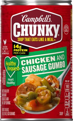 Image of Campbell's Chunky Soup, Healthy Request Chicken and Sausage Gumbo, 18.8 Oz Can (Pack of 2)