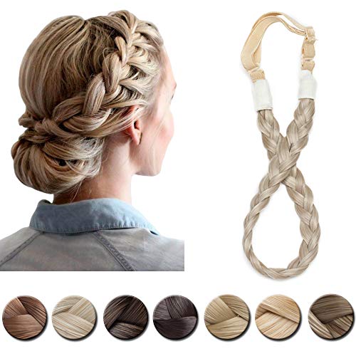 Braided Headband Plaited Hair Band Chunky Braided Headband Elastic Stretch Braid Hairband Wide
