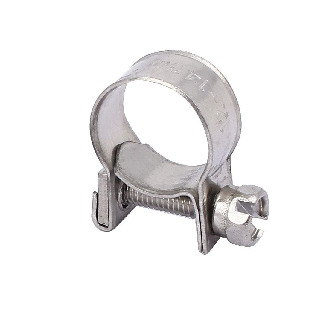 Aexit 12mm-14mm 304 Clamps Stainless Steel Screw Mounted Adjustable Pipe Hose Strap Clamps Clamps 2pcs