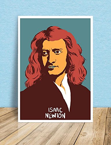 PosterGully - Isaac Newton Science Portrait Wall Art A4 Size Mini