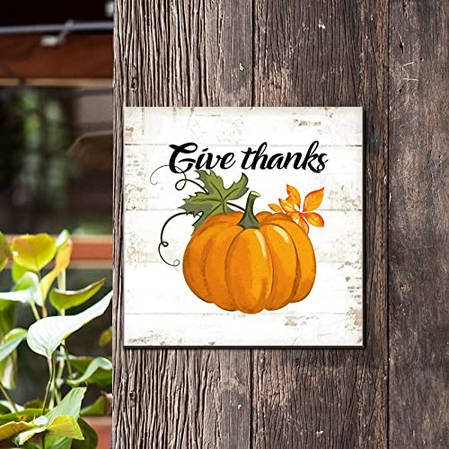 Plaque murale rétro bois citrouille automne 35cm - 4