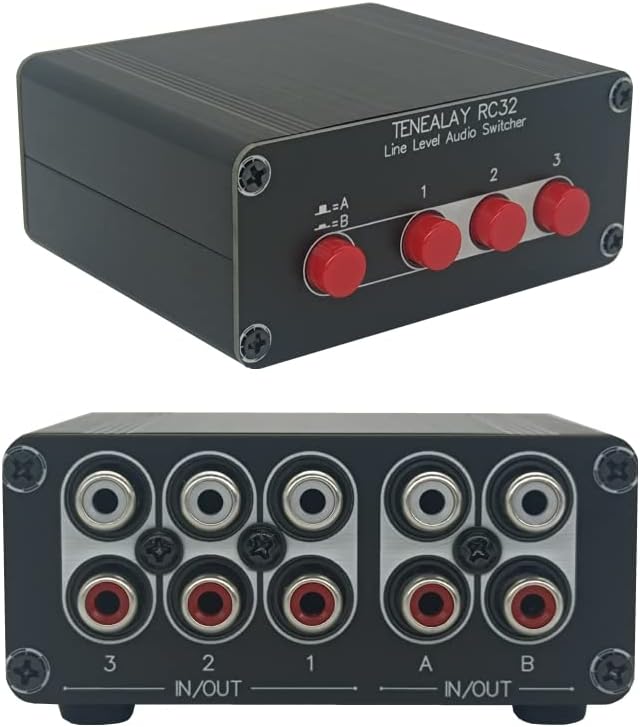 Amazon.com: SOLUPEAK RCA Switch Stereo 4 in 1 Out Audio Signal Source ...