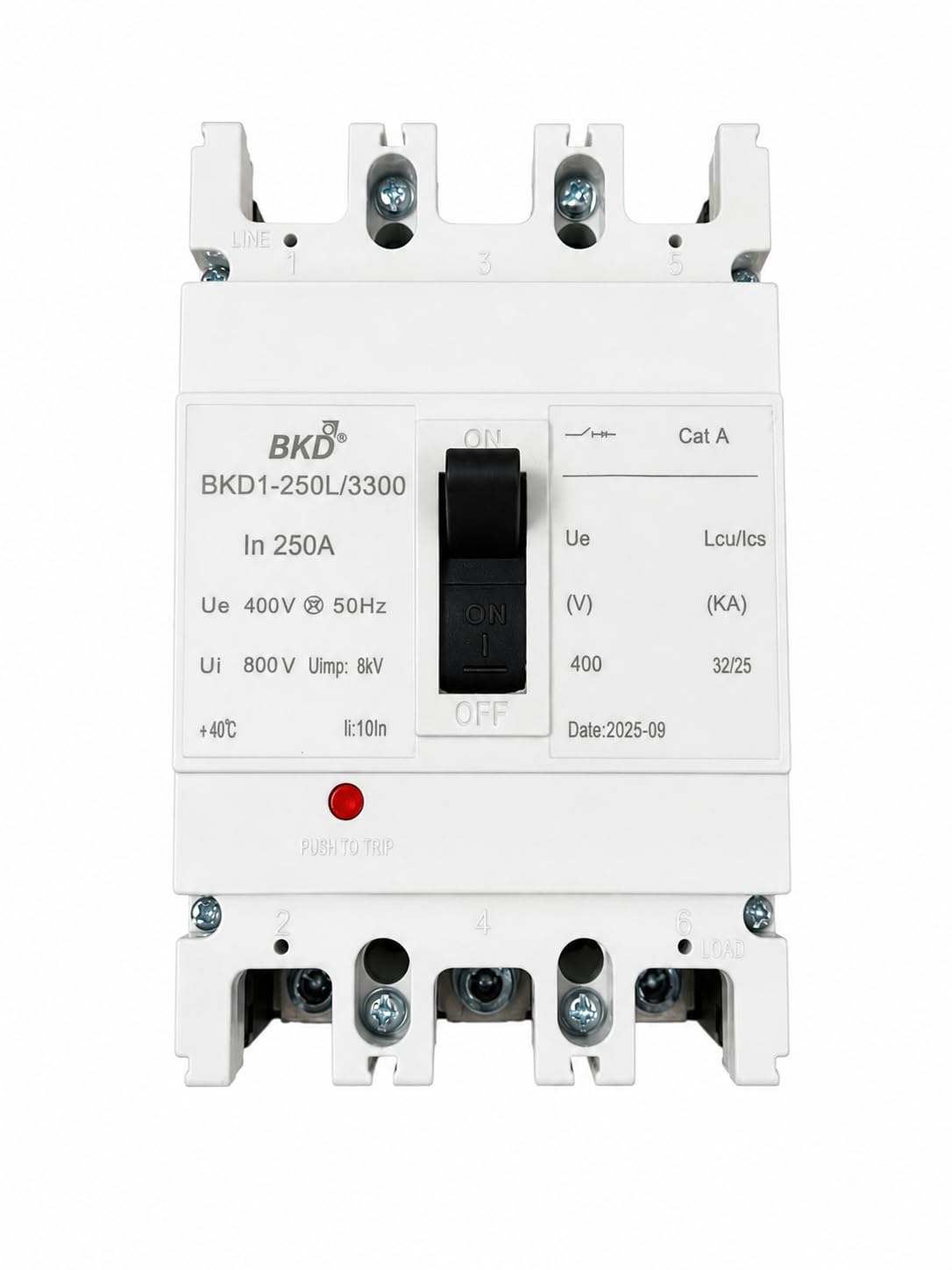 BKD 250A 3 Pole MCCB Molded Case Circuit Breaker 400V | 32kA Breaking Capacity, Heavy Duty Industrial, Model BKD1-250L/3300-image-31