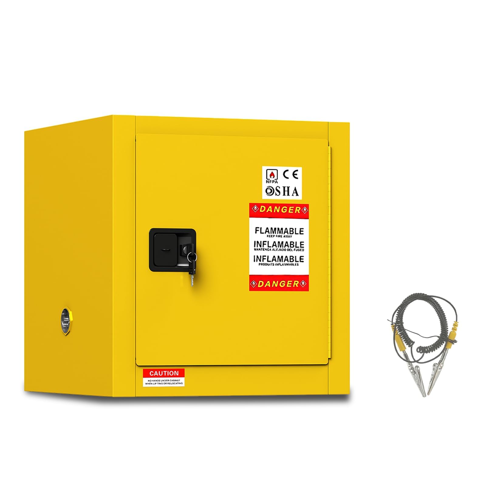 KAER Flammable Cabinet 43.1x18.1x50.1 Inch 30 Gal, Adjustable Shelf Flammable Storage Cabinet, for Commercial, Industrial, and Home Use (18.11" * 16.93" * 16.93")