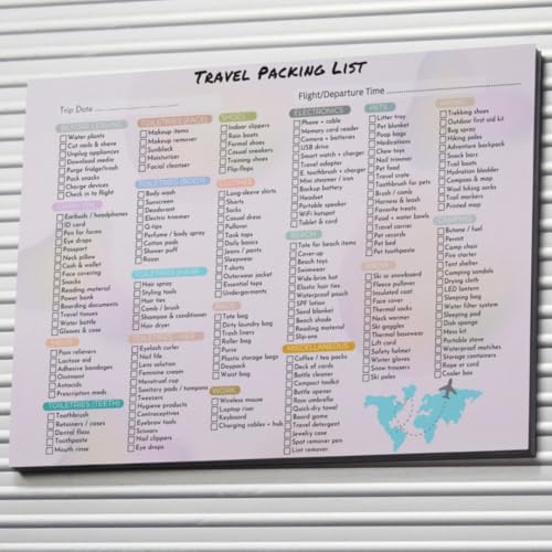 Travel Packing List – Reusable Vacation & Road...