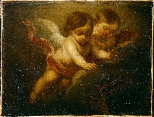 Tableau Toile Affiches d'Art Deux enfants anges de Bartolomé Esteban Murillo Peinture 60x90