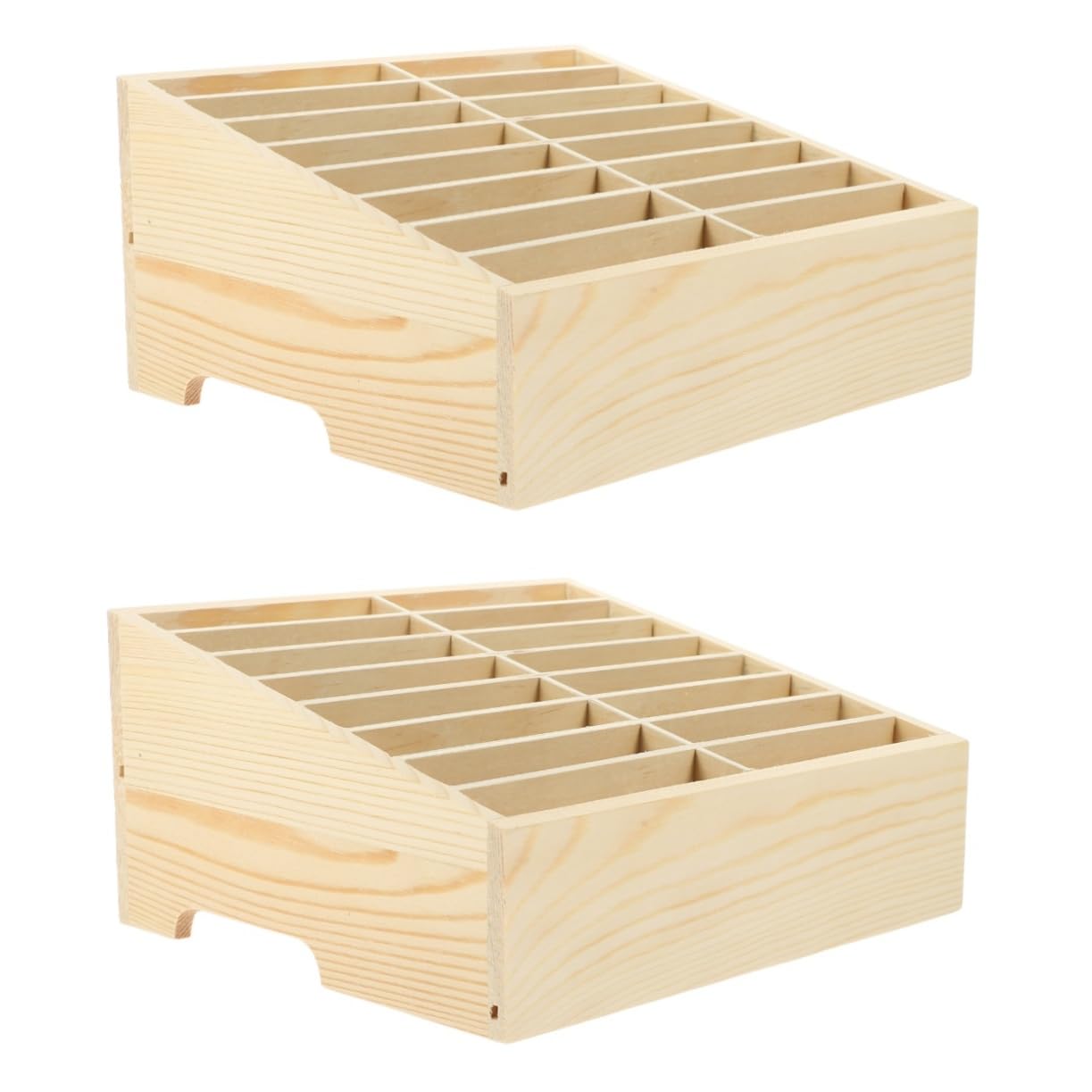 jojofuny 2stücke Desktop Aufbewahrungsbox Mit Multi-grid Handy Organizer Und Smartphone Halter Für Schreibtisch Praktische Ablage Für Mobilgeräte Und Kleinteile Für Büro Und Zuhause