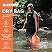 MARCHWAY Floating Waterproof Dry Bag Backpack 5L/10L/20L/30L/40L, Roll Top Sack Keeps Gear Dry for Kayaking, Rafting, Boating, Swimming, Camping, Hiking, Beach, Fishing (Orange, 20L)