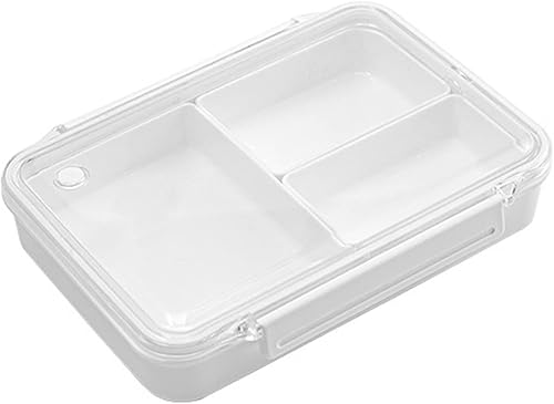 Lonchera dividida, 3 compartimentos para preparar comidas para niños y adultos, contenedores de almacenamiento de alimentos para la escuela,