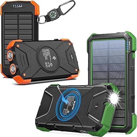 BLAVOR Solar Power Bank and Fast Wireless Charger Combo Cover