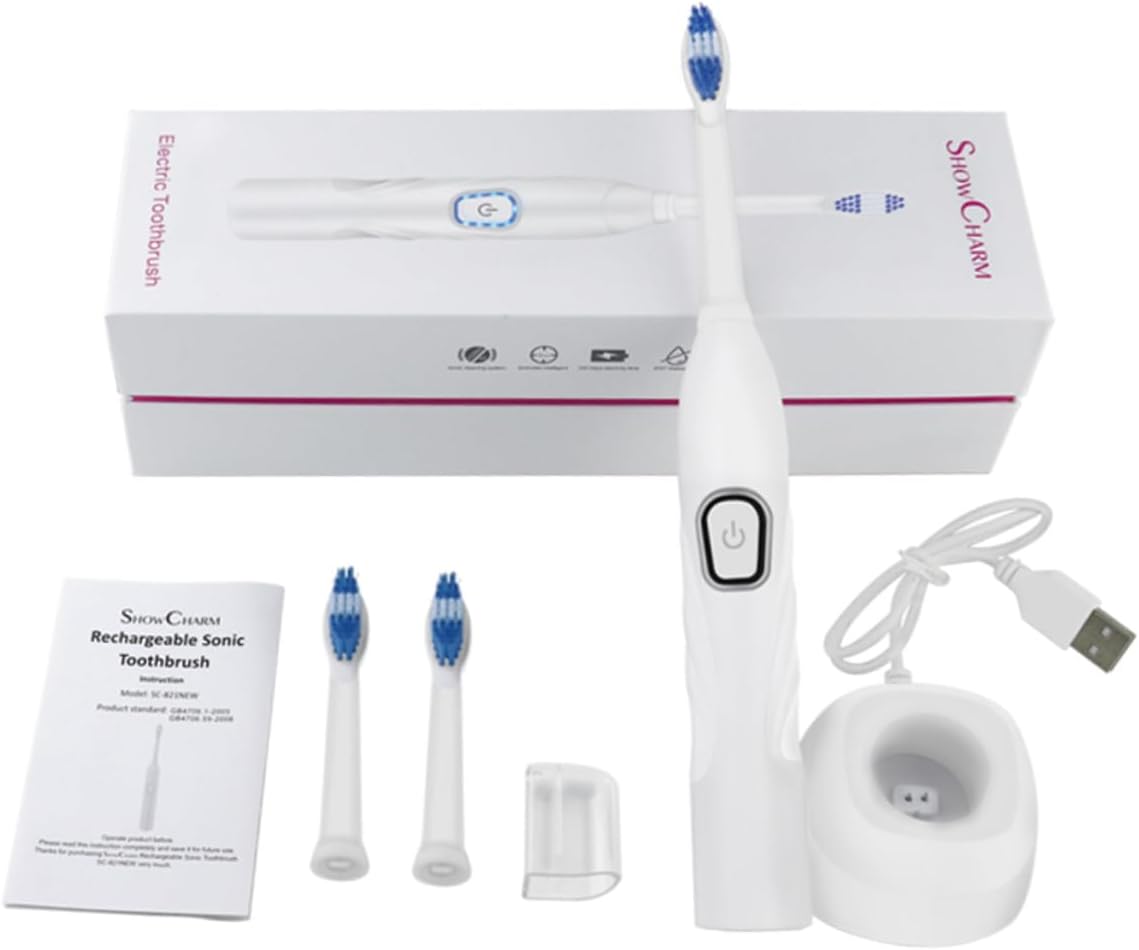 1set Boy Girl USB Charging Electric Toothbrush Vibration Brush Cleaning Modes Timer Soft Bristles for Boys and Girls for Home