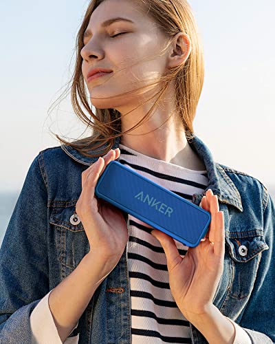 Image of Anker SoundCore 2 12W Portable Wireless Bluetooth Speaker: Better Bass, 24-Hour Playtime, 66ft Bluetooth Range, IPX5 Water Resistance & Built-in Mic, Dual-Driver Speaker for Beach, Travel, Party