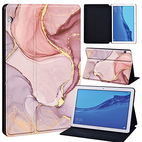 Funda de piel sintética con tapa para Huawei Mediapad T3 10 9.6 pulgadas - Funda de piel sintética con tapa para Huawei Mediapad T3 10 9.6 pulgadas (color melocotón) Cover