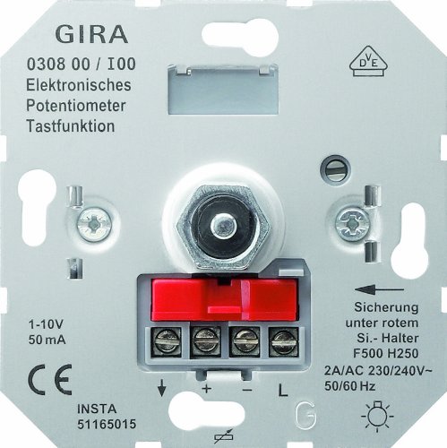 Preisvergleich Produktbild Gira 030800 Potentiometer 1 Tasterfunktion 10 V Einsatz