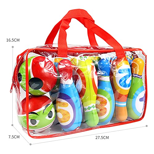 UNIQUE KIDS Bowling Set for Toddlers - Sports Toy Active Game for Birthday Party - Fun Eductional Games, Outside Games or Indoor Toy for Kids Gifts for 3 4 5 6 Year Olds Children Boys & Girls - Thumbnail 7
