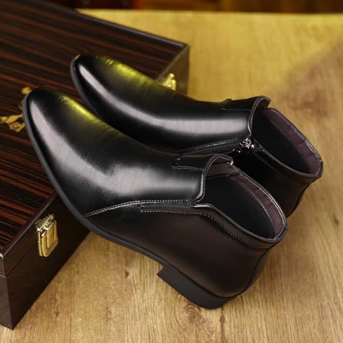 Botines elegantes para hombre con cremallera lateral para eventos y negocios 5