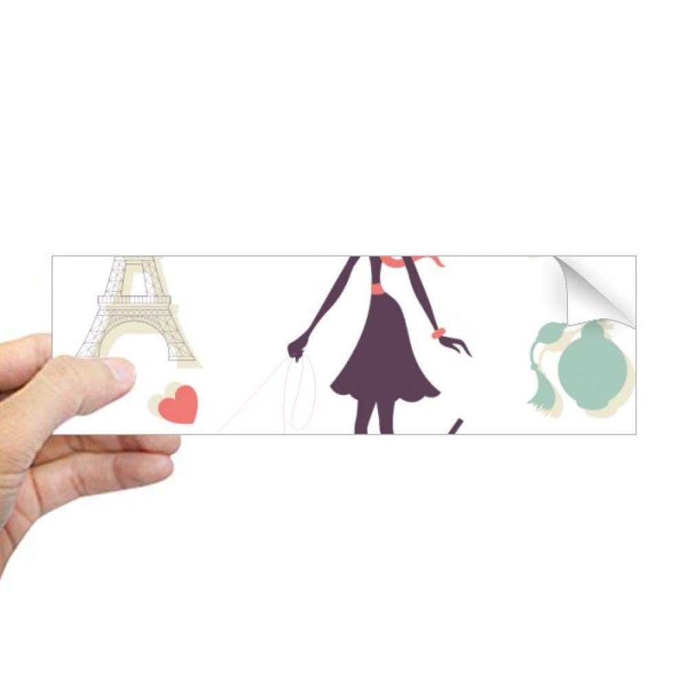 Sticker rectangulaire tour Eiffel Paris déco vitrage autocollant