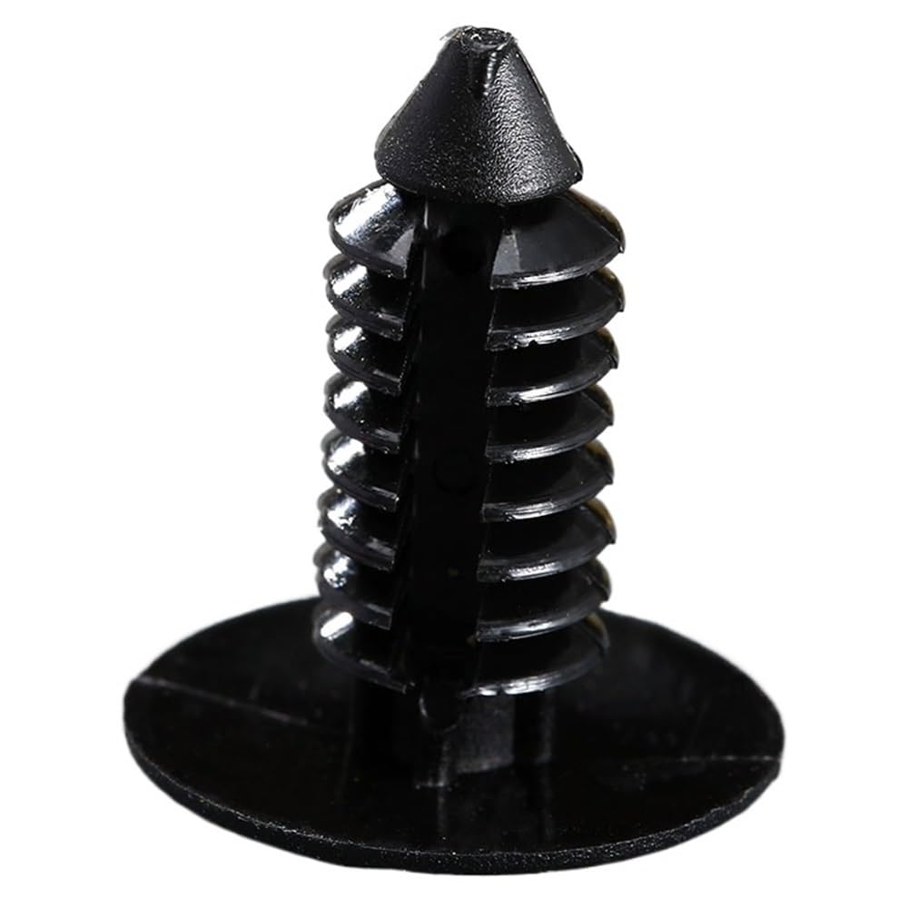 GLBMLMTHZP 100 Pcs 8mm Hole Door Rivet Push Clip Lined Cover Barbs Fit For Ford Chrysler Nylon Car Fender Bumper Shield Retainer Black