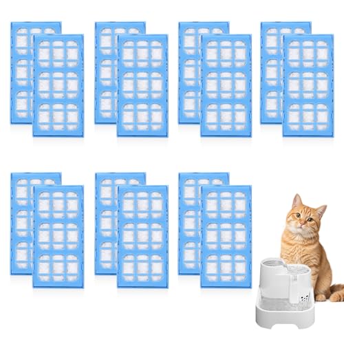 12PCS Cat Fountain Filters for Cat Mate Water Fountain Filters for Catit