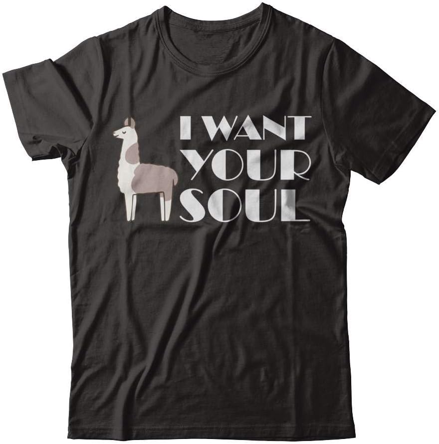 TeeAbelia I Want Your Soul Llama Pet Shirt for Llama Lovers