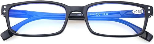 Miniatura 6 de 2 pares de gafas para computadora con protección UV, bloqueo de rayos azules, antirreflejo y resistentes a rayones, 3.5, 2 Pack negro, 1