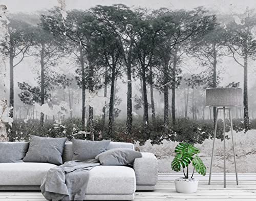 Papel tapiz fotográfico 3D Bosque Pájaros Retro Papel tapiz no tejido Sala de estar Dormitorio Tapiz Póster Decoración de pared 150 CM (W) * 105 CM (H)