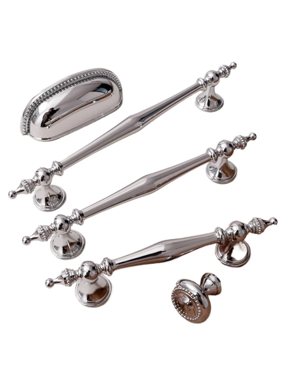 Gwyzax Pitch-160Mm Antique Cabinet Pulls Chrome Brass T-Bar Cabinet Pull Handle For Kitchen Wardrobe Drawer