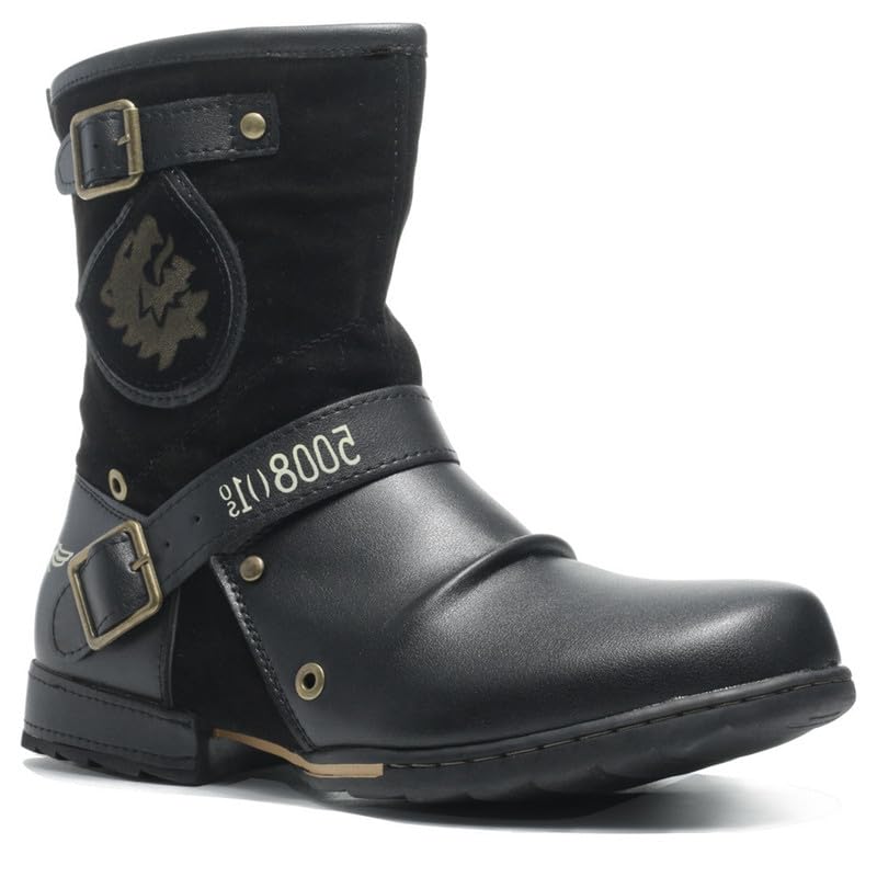 Men's Western Boots with Embroidery Cowboy Boot Zipper Short Boots Footwear with Traditional Round Toe Work Boots2