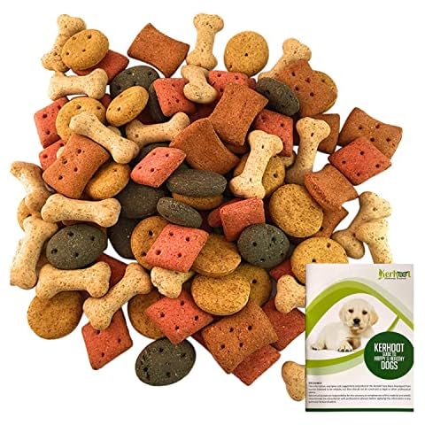Munch & Crunch Bikkies Assorted Treats - 1200g Multipack Dog Biscuit Shapes - Dog Food Mixed Treat Biscuits - Made in UK - With a Dog Care Booklet Cover