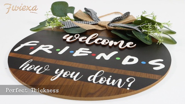 Amazon.com: FWIEXA 3D Welcome Friends How You Doin Door Sign (11.4