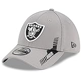 New Era Gorra flexible para hombre de Las Vegas Raiders 2021 NFL Sideline Home 39THIRTY
