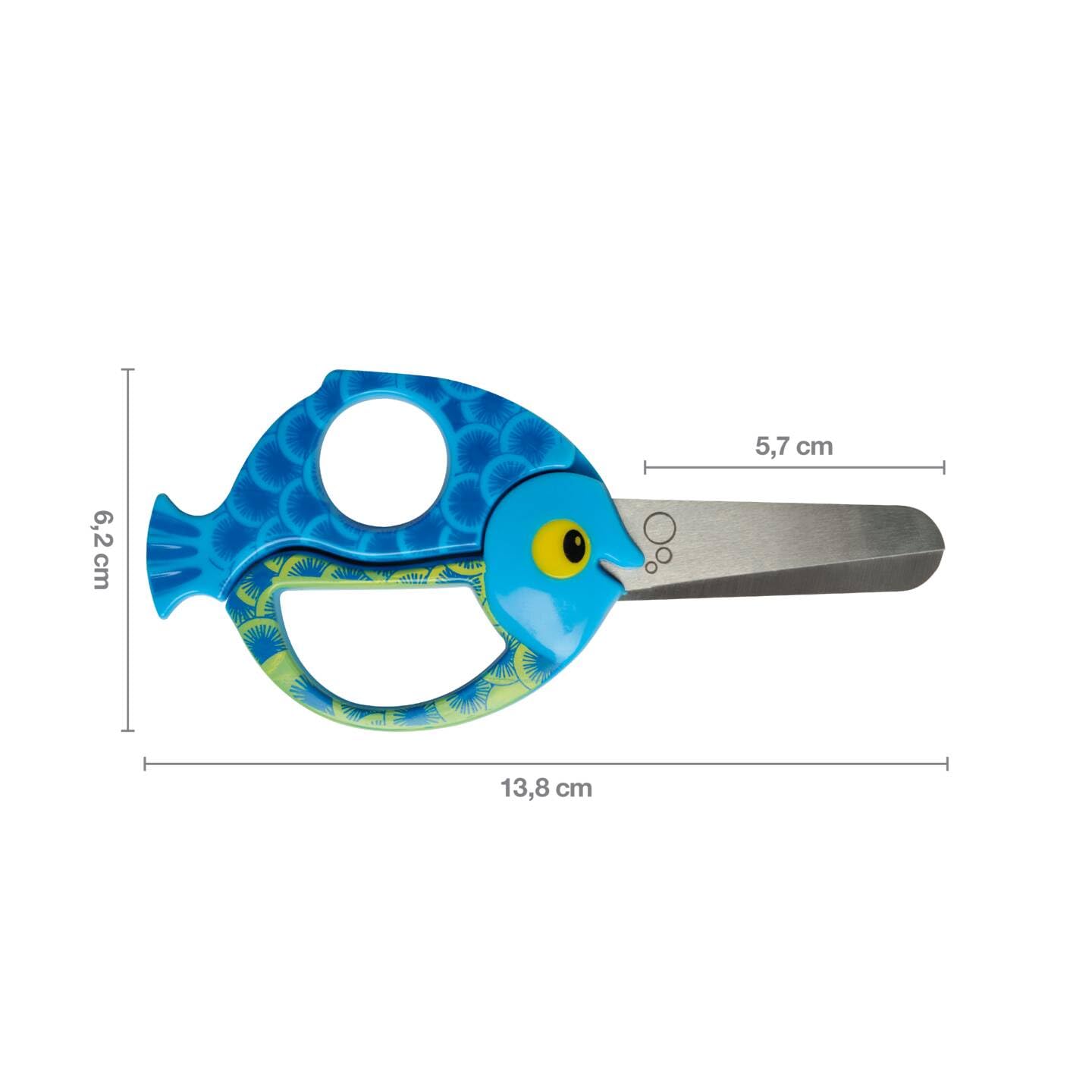 FISKARS Kids Scissors (Designed in Finland), Safety Blunt Tip for Kids 4+ Years, Ergonomic Grip, Suitable for Left & Right Hand Use, Stainless Steel School & Craft Scissors, Fish Design — Amazon image 2