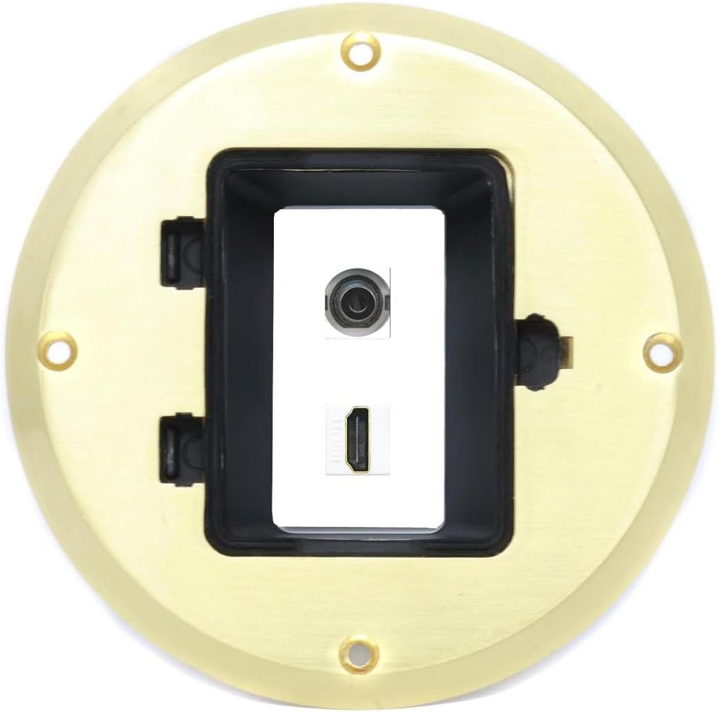 RiteAV 3.5mm HDMI Floor Box [Stainless Steel]