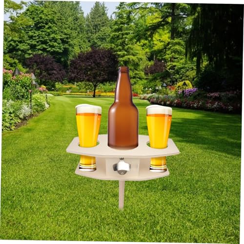 Support à bière encastré au sol pour éviter les verres renversés