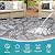 Outdoor Rug, Patio Rug, Plastic Straw Camping Rugs, Large Waterproof Area Rug and Mat for Outdoors, RV, Patio, Backyard, Deck, Porch, Beach, Balcony, (5'x 8', White&Gray)