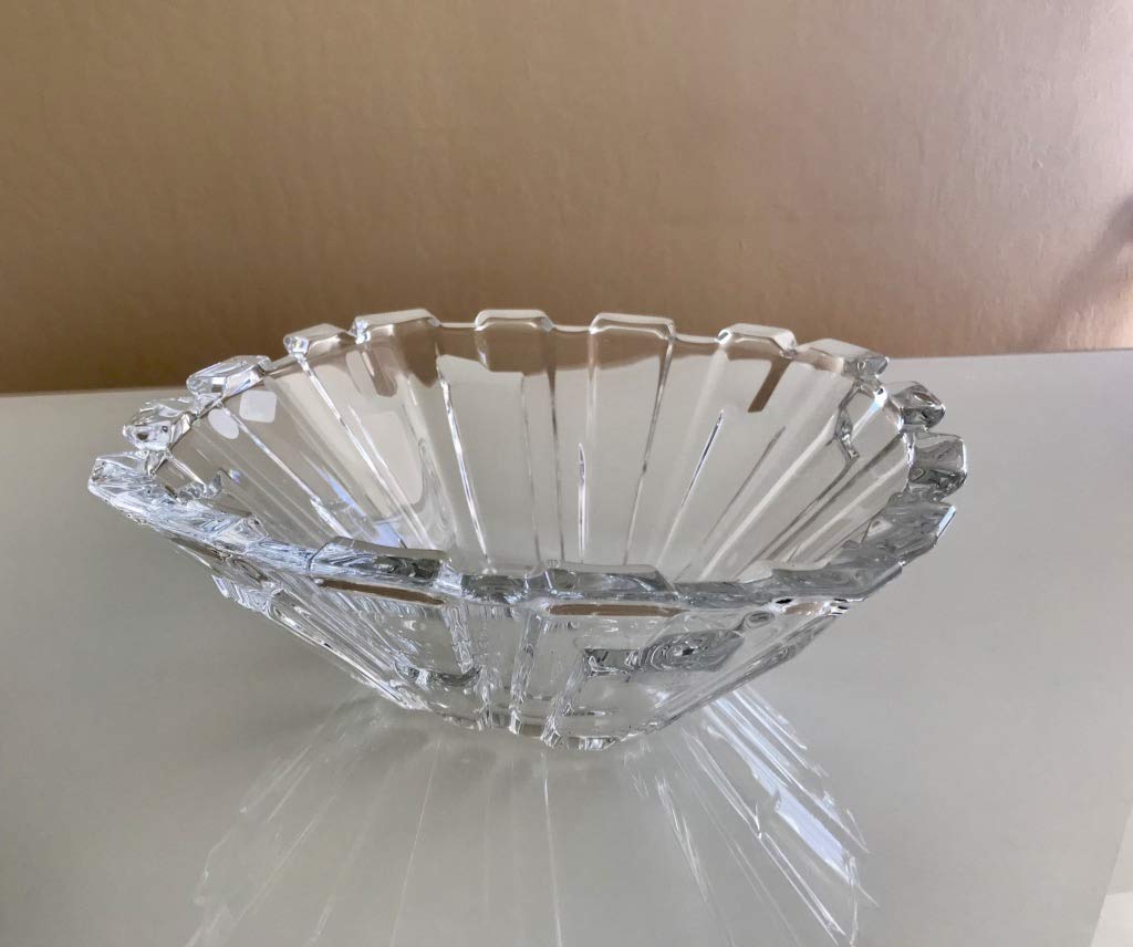 Crystal Clear Glass Bowl Bolero | Unique Decorative Centerpiece | Traditionally Handmade European Design | 10