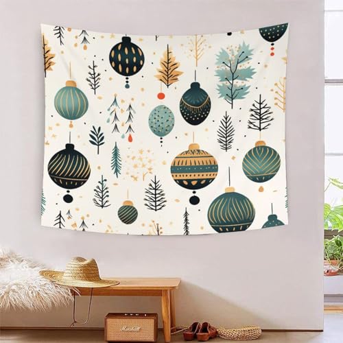 Tapisserie Noël 3D 180x230 cm grand format pour décoration murale de salon et chambre