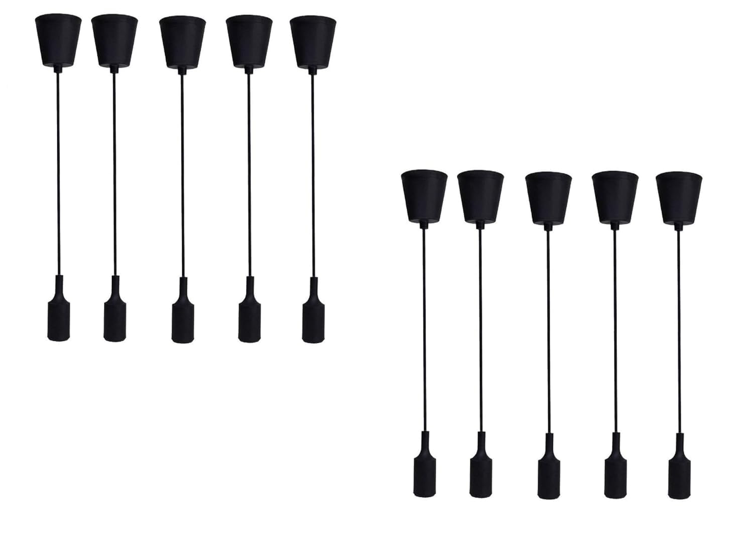 SVDK Ceiling Hanging Cord Lamp Holder Edison lamp Silicone Cord Vintage Pendant Light E26/ E27 (Pack of 2, Without Bulb) (B0CJNNXHCL) Amazon Price History, Amazon Price Tracker