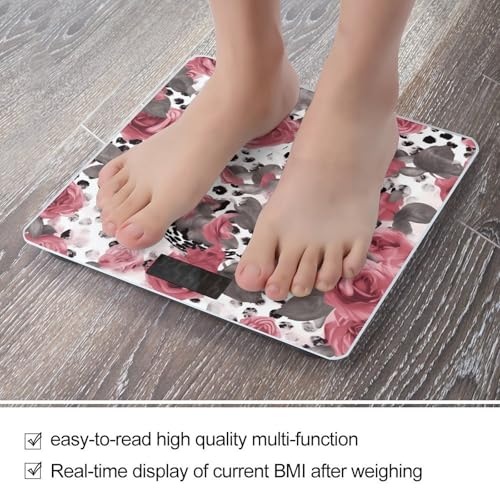 Báscula digital para baño Cute Rose Mix con vidrio templado miniatura 5