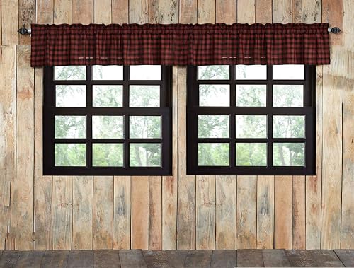 VHC Brands 2 Pieces Cumberland Valance Curtains 2 Panels 16×90