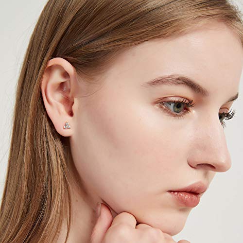 Michooyel Dainty Trio Earrings Studs 18K Gold Plated 925 Sterling Silver Peridot Garnet Fine Jewelry for Women4