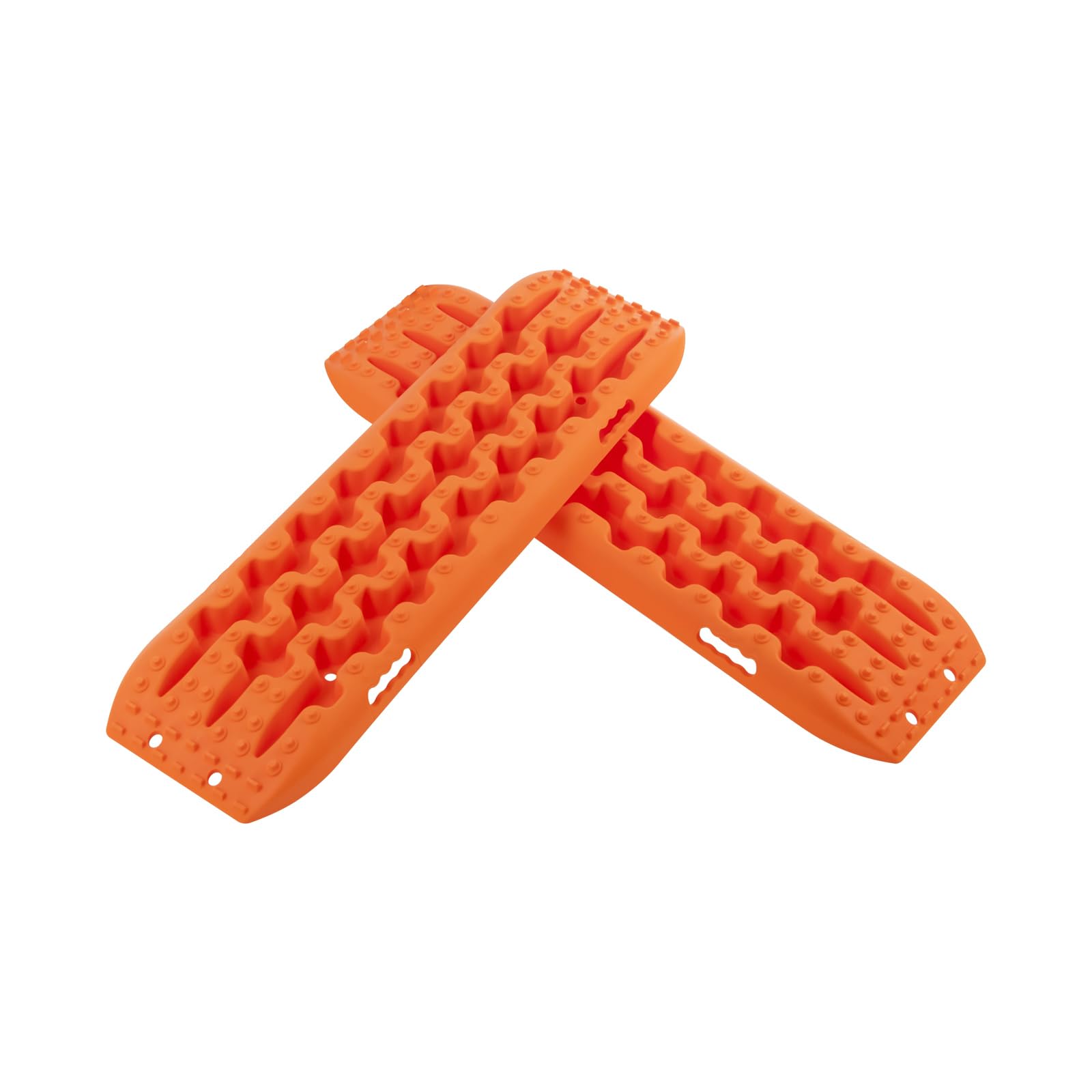 COSTWAY Tablas de Tracción Todoterreno, Alfombrillas de Tracción de 2 Piezas para Nieve, Extracción y Recuperación de Vehículos, para Llantas y Alfombrilla de Tracción (Naranja, 107 x 31 x 7 cm)