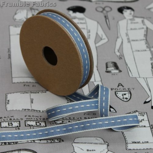 East Of India Ribbon on a 3m Roll Centre Stitch Dark Blue 3024