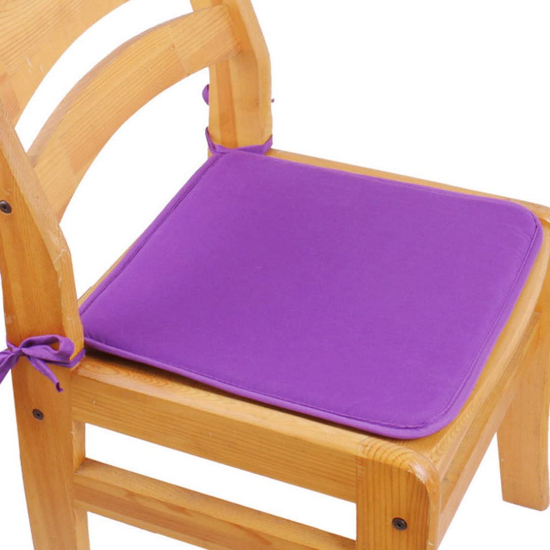Lot de 2 coussins fins antidérapants 40 x 40 cm pour intérieur/extérieur, idéal pour la maison, le jardin, le bureau – Oreillers décoratifs élégants violets